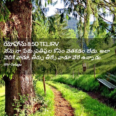 Picture 02 - యోహాను 8:50 TELIRV - నేను నా పేరు - Bible Verse Picture
