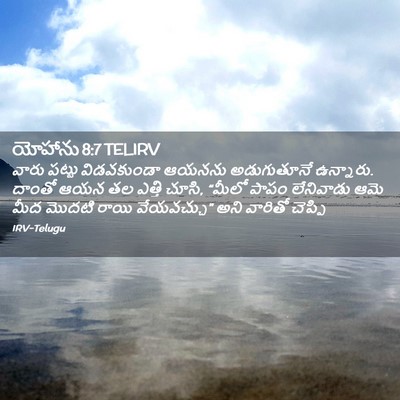 Picture 02 - యోహాను 8:7 TELIRV - వారు పట్టు - Bible Verse Picture