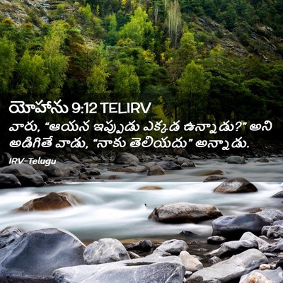 Picture 02 - యోహాను 9:12 TELIRV - వారు, “ఆయన ఇప్పుడు - Bible Verse Picture
