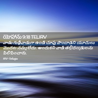 Picture 02 - యోహాను 9:18 TELIRV - వాడు గుడ్డివాడుగా - Bible Verse Picture