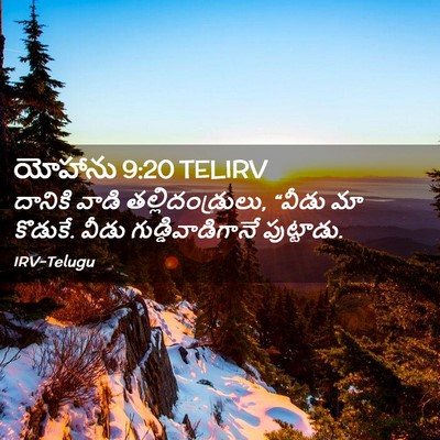Picture 02 - యోహాను 9:20 TELIRV - దానికి వాడి - Bible Verse Picture