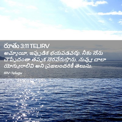 Picture 02 - రూతు 3:11 TELIRV - అమ్మాయీ, ఇప్పుడిక - Bible Verse Picture