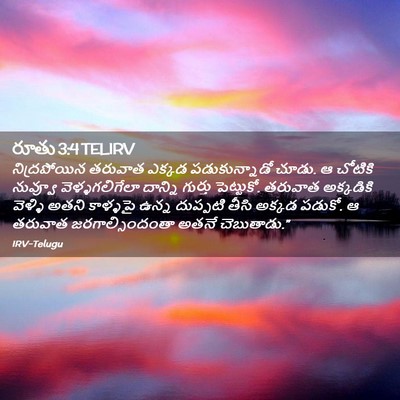 Picture 02 - రూతు 3:4 TELIRV - నిద్రపోయిన తరువాత - Bible Verse Picture