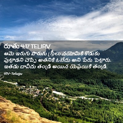 Picture 02 - రూతు 4:17 TELIRV - ఆమె ఇరుగు పొరుగు - Bible Verse Picture