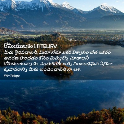 Picture 02 - రోమీయులకు 1:11 TELIRV - మీరు స్థిరపడాలనీ, - Bible Verse Picture
