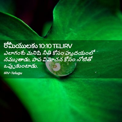 Picture 02 - రోమీయులకు 10:10 TELIRV - ఎలాగంటే మనిషి - Bible Verse Picture