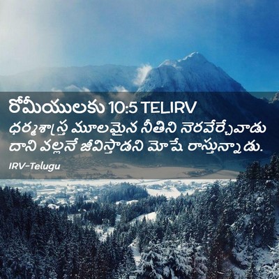 Picture 02 - రోమీయులకు 10:5 TELIRV - ధర్మశాస్త్ర - Bible Verse Picture