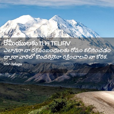Picture 02 - రోమీయులకు 11:14 TELIRV - ఎలాగైనా నా - Bible Verse Picture