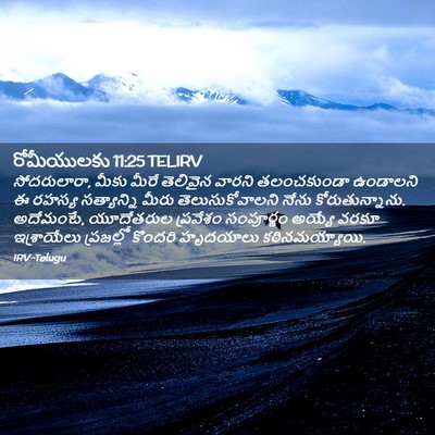 Picture 02 - రోమీయులకు 11:25 TELIRV - సోదరులారా, మీకు - Bible Verse Picture