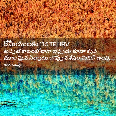 Picture 02 - రోమీయులకు 11:5 TELIRV - అప్పటి కాలంలోలాగా - Bible Verse Picture