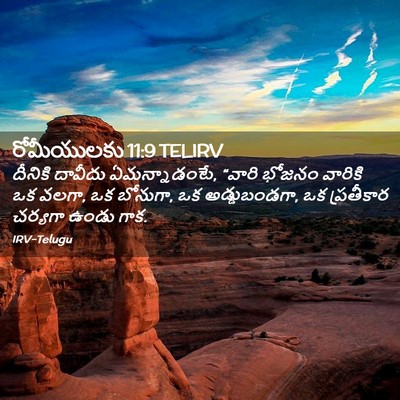 Picture 02 - రోమీయులకు 11:9 TELIRV - దీనికి దావీదు - Bible Verse Picture
