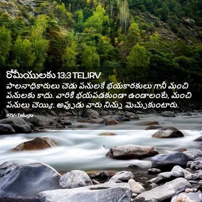 Picture 02 - రోమీయులకు 13:3 TELIRV - పాలనాధికారులు - Bible Verse Picture