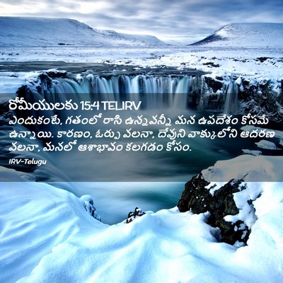 Picture 02 - రోమీయులకు 15:4 TELIRV - ఎందుకంటే, గతంలో - Bible Verse Picture