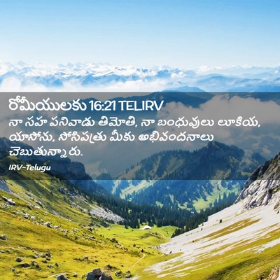 Picture 02 - రోమీయులకు 16:21 TELIRV - నా సహ పనివాడు - Bible Verse Picture