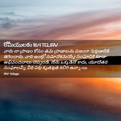 Picture 02 - రోమీయులకు 16:4 TELIRV - వారు నా ప్రాణం - Bible Verse Picture