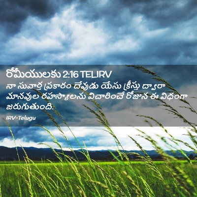 Picture 02 - రోమీయులకు 2:16 TELIRV - నా సువార్త - Bible Verse Picture
