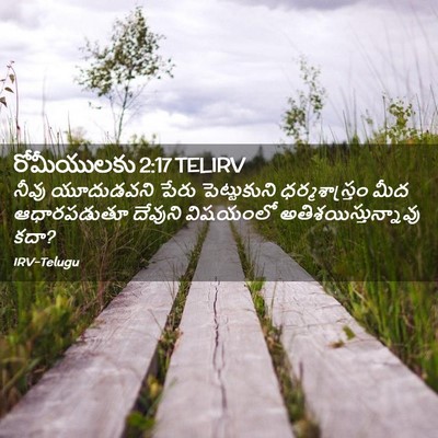 Picture 02 - రోమీయులకు 2:17 TELIRV - నీవు యూదుడవని - Bible Verse Picture