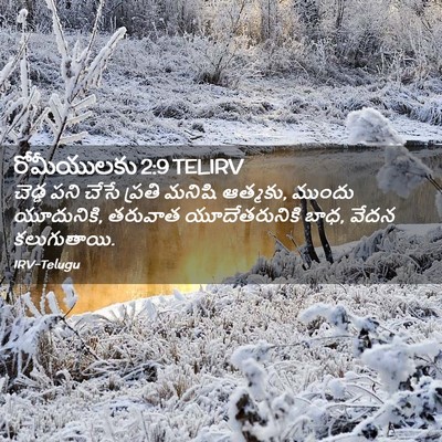Picture 02 - రోమీయులకు 2:9 TELIRV - చెడ్డ పని చేసే - Bible Verse Picture