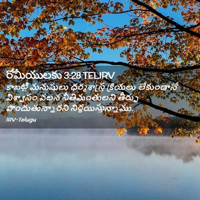Picture 02 - రోమీయులకు 3:28 TELIRV - కాబట్టి మనుషులు - Bible Verse Picture