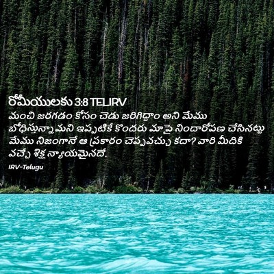 Picture 02 - రోమీయులకు 3:8 TELIRV - మంచి జరగడం కోసం - Bible Verse Picture