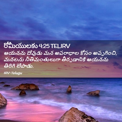 Picture 02 - రోమీయులకు 4:25 TELIRV - ఆయనను దేవుడు మన - Bible Verse Picture