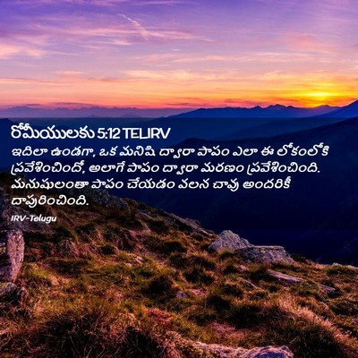 Picture 02 - రోమీయులకు 5:12 TELIRV - ఇదిలా ఉండగా, ఒక - Bible Verse Picture