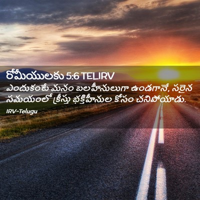 Picture 02 - రోమీయులకు 5:6 TELIRV - ఎందుకంటే మనం - Bible Verse Picture