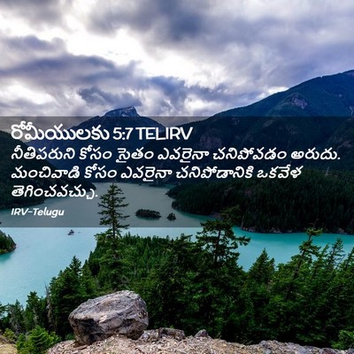 Picture 02 - రోమీయులకు 5:7 TELIRV - నీతిపరుని కోసం - Bible Verse Picture