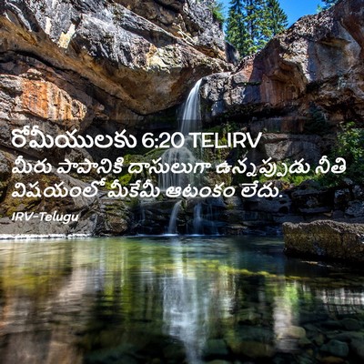 Picture 02 - రోమీయులకు 6:20 TELIRV - మీరు పాపానికి - Bible Verse Picture