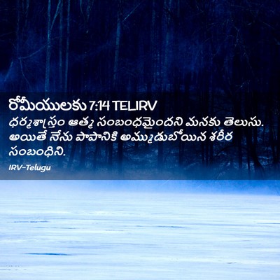 Picture 02 - రోమీయులకు 7:14 TELIRV - ధర్మశాస్త్రం ఆత్మ - Bible Verse Picture