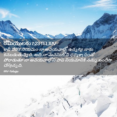 Picture 02 - రోమీయులకు 7:23 TELIRV - కానీ వేరొక నియమం - Bible Verse Picture