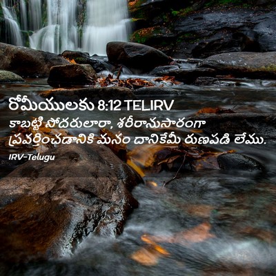 Picture 02 - రోమీయులకు 8:12 TELIRV - కాబట్టి - Bible Verse Picture