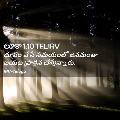 Picture 02 - లూకా 1:10 TELIRV - ధూపం వేసే సమయంలో - Bible Verse Picture