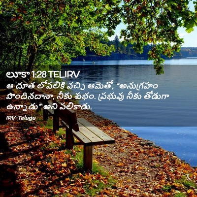 Picture 02 - లూకా 1:28 TELIRV - ఆ దూత లోపలికి - Bible Verse Picture