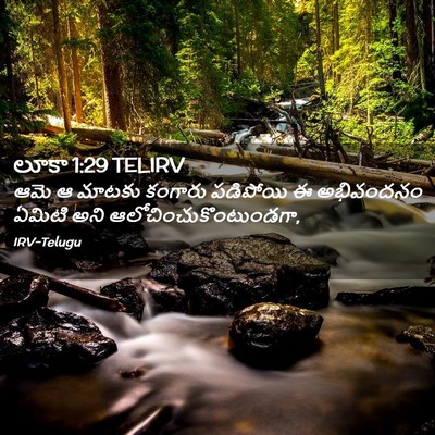 Picture 02 - లూకా 1:29 TELIRV - ఆమె ఆ మాటకు కంగారు - Bible Verse Picture