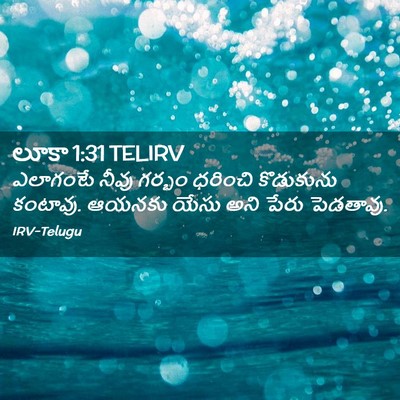 Picture 02 - లూకా 1:31 TELIRV - ఎలాగంటే నీవు - Bible Verse Picture