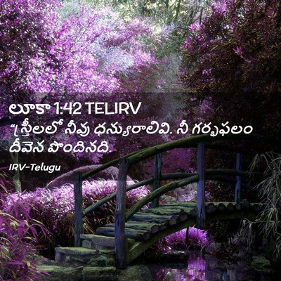 Picture 02 - లూకా 1:42 TELIRV - “స్త్రీలలో నీవు - Bible Verse Picture