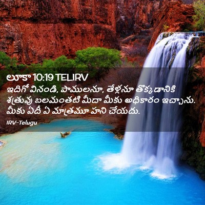 Picture 02 - లూకా 10:19 TELIRV - ఇదిగో వినండి, - Bible Verse Picture