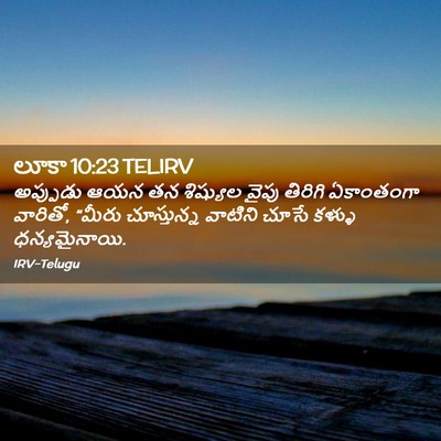 Picture 02 - లూకా 10:23 TELIRV - అప్పుడు ఆయన తన - Bible Verse Picture
