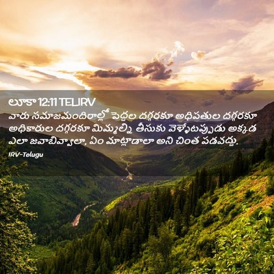 Picture 02 - లూకా 12:11 TELIRV - వారు - Bible Verse Picture
