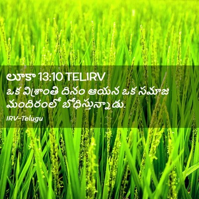 Picture 02 - లూకా 13:10 TELIRV - ఒక విశ్రాంతి దినం - Bible Verse Picture
