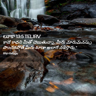 Picture 02 - లూకా 13:5 TELIRV - కానే కాదని మీతో - Bible Verse Picture