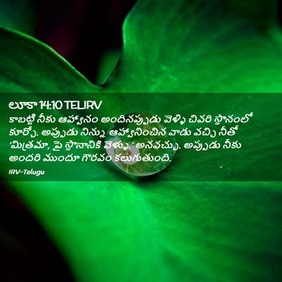 Picture 02 - లూకా 14:10 TELIRV - కాబట్టి నీకు - Bible Verse Picture