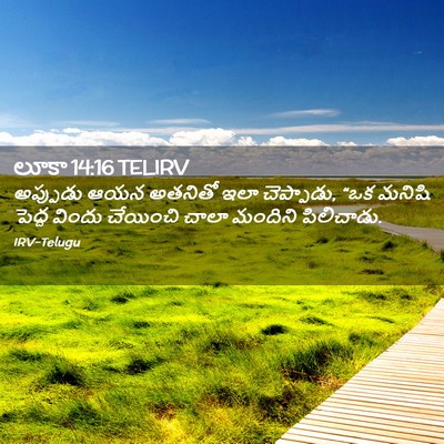Picture 02 - లూకా 14:16 TELIRV - అప్పుడు ఆయన - Bible Verse Picture