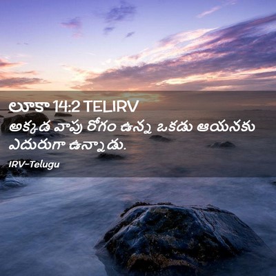 Picture 02 - లూకా 14:2 TELIRV - అక్కడ వాపు రోగం - Bible Verse Picture