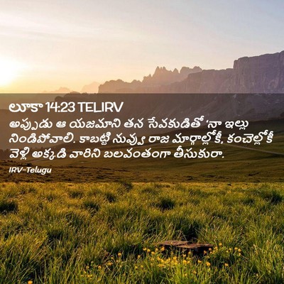 Picture 02 - లూకా 14:23 TELIRV - అప్పుడు ఆ యజమాని - Bible Verse Picture