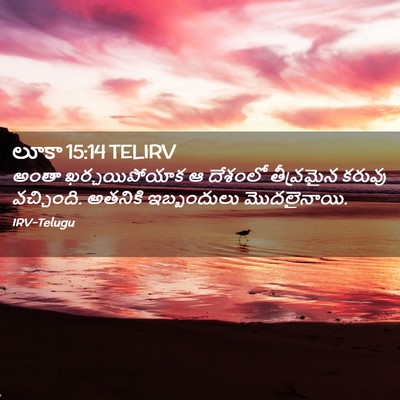 Picture 02 - లూకా 15:14 TELIRV - అంతా ఖర్చయిపోయాక - Bible Verse Picture