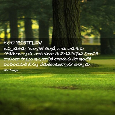 Picture 02 - లూకా 16:28 TELIRV - అప్పుడతడు, - Bible Verse Picture