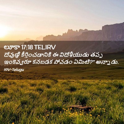 Picture 02 - లూకా 17:18 TELIRV - దేవుణ్ణి - Bible Verse Picture