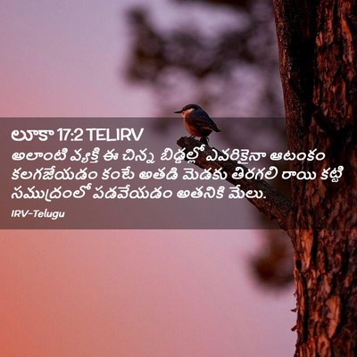 Picture 02 - లూకా 17:2 TELIRV - అలాంటి వ్యక్తి ఈ - Bible Verse Picture